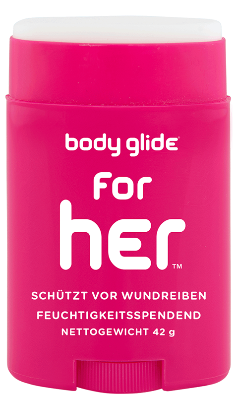 BODY GLIDE "for her" Anti-Wundreib-Stick gegen Scheuerstellen an Oberschenkeln Frauen